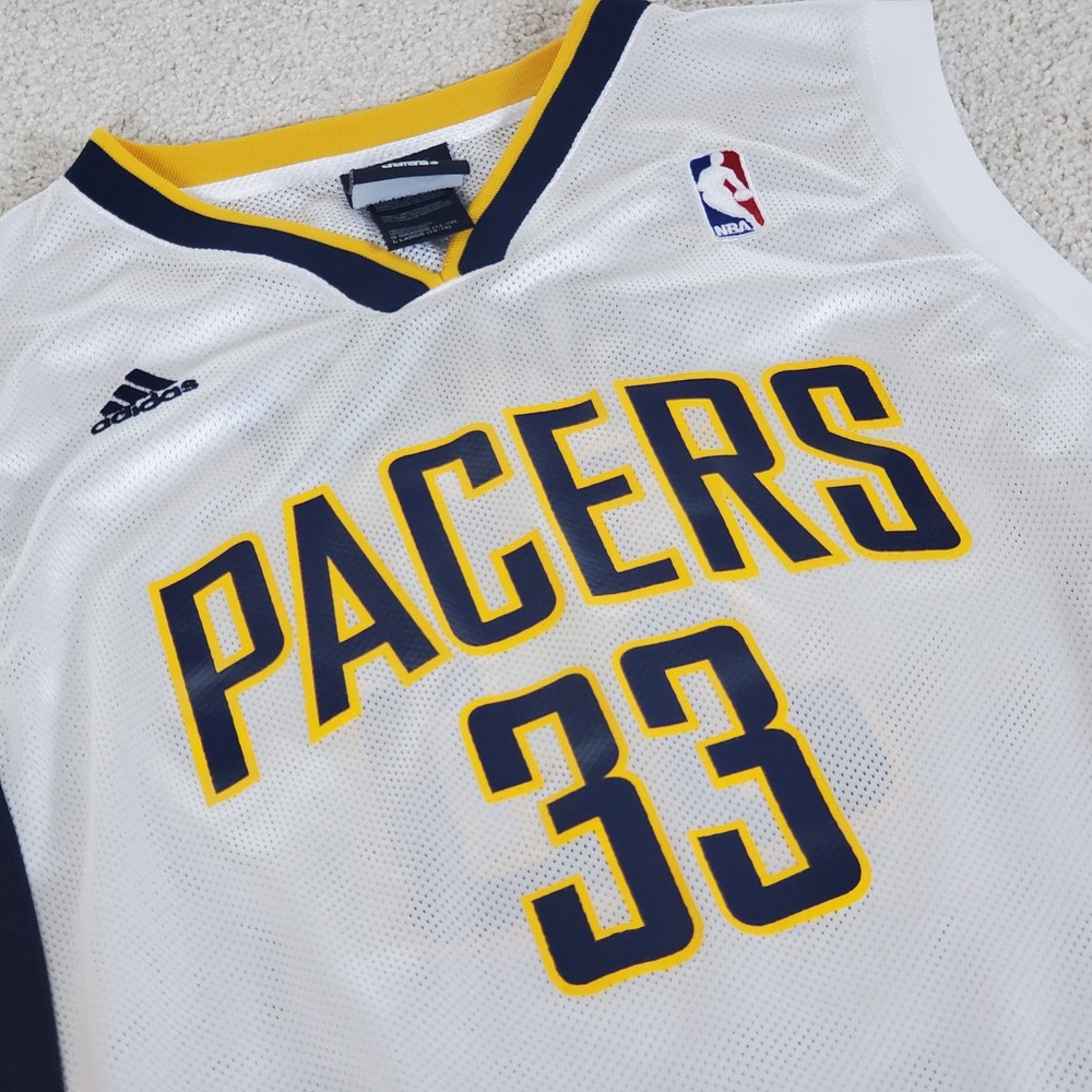 Adidas Basketball Jersey Boy's Large White Indiana Pacers 33 Danny Granger NBA